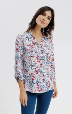 Chemise Imprimée Avec Snaps Nacrés