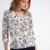 Blouse Col V Avec Piping Argent