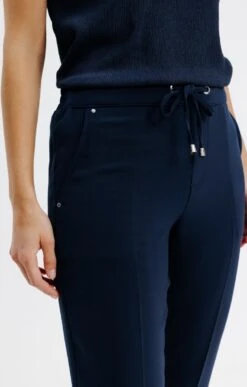 Pantalon Jogging En Chaine Et Trame -Élégance Thiery Promos Boutique k 57430046 armand thiery femme MARINE d1 2