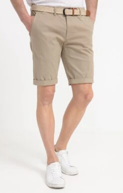 Bermuda Matt Avec Ceinture -Élégance Thiery Promos Boutique k bermuda matt avec ceinture at company BEIGE o 44