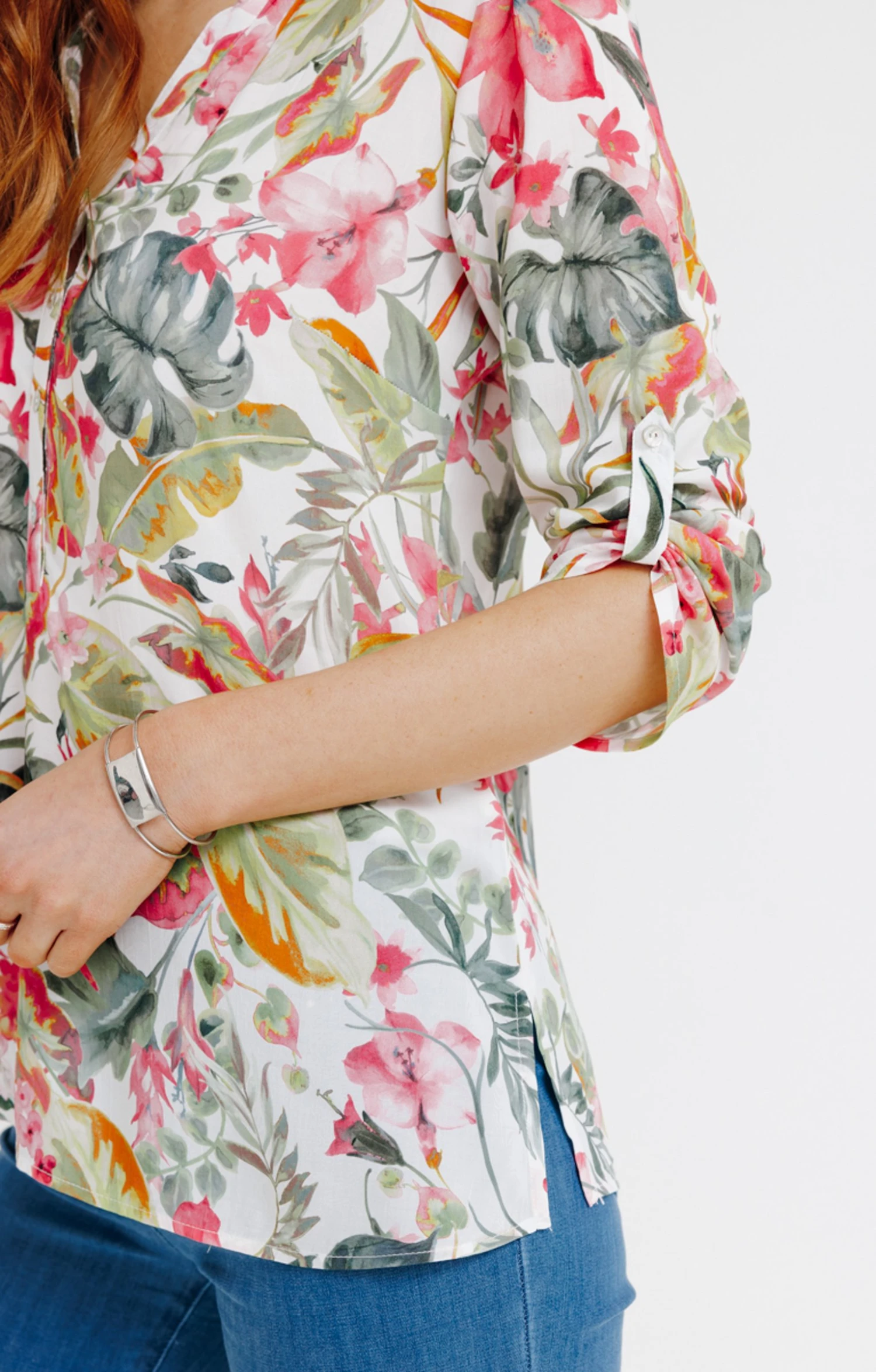 Blouse Col Mao Avec Pattes épaules 5 Blouse Col Mao Avec Pattes épaules – Image 5