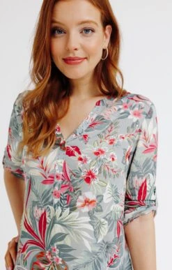 Blouse Col Mao Avec Strass -Élégance Thiery Promos Boutique k blouse col mao avec strass affinites VERT NIL d1 69