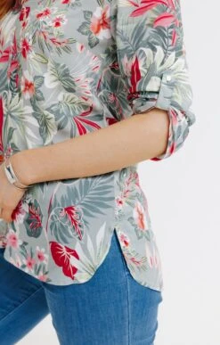 Blouse Col Mao Avec Strass -Élégance Thiery Promos Boutique k blouse col mao avec strass affinites VERT NIL d2 69