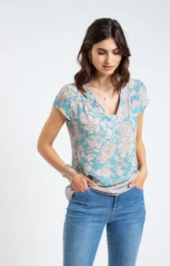 Blouse Imprimée Col V