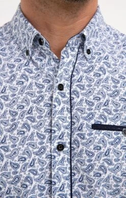 Chemise à Motifs Imprimés -Élégance Thiery Promos Boutique k chemise a motifs imprimes studio BLANC d 48