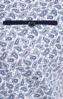 Chemise à Motifs Imprimés -Élégance Thiery Promos Boutique k chemise a motifs imprimes studio BLANC d1 48