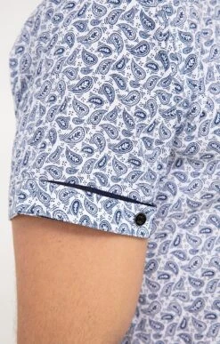 Chemise à Motifs Imprimés -Élégance Thiery Promos Boutique k chemise a motifs imprimes studio BLANC d2 48