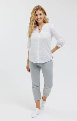 Chemise Brodée -Élégance Thiery Promos Boutique k chemise brodee affinites BLANC o 48