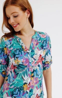 Chemise Col Mao En Coton -Élégance Thiery Promos Boutique k chemise col mao en coton affinites MARINE d1 2