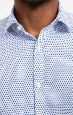 Chemise Coupe Ajustée LOTUS -Élégance Thiery Promos Boutique k chemise coupe ajustee lotus per l uomo BLEU d 45