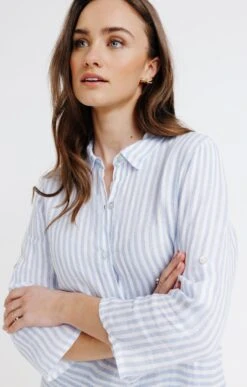 Chemise En Lin -Élégance Thiery Promos Boutique k chemise en lin affinites BLANC d1 48