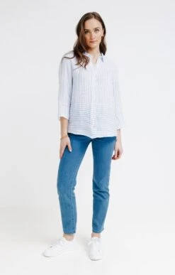 Chemise En Lin -Élégance Thiery Promos Boutique k chemise en lin affinites BLANC o 48