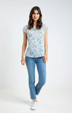 Chemise Imprimée En Coton Plumetis -Élégance Thiery Promos Boutique k chemise imprimee en coton plumetis armand thiery femme BLANC o 48