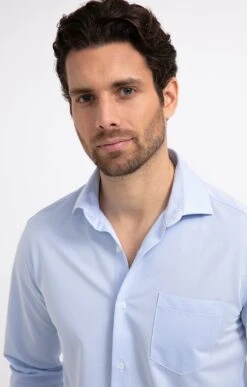 Chemise Manche Longue Coupe Ajustée 8 Chemise Manche Longue Coupe Ajustée -Élégance Thiery Promos Boutique k chemise manche longue coupe ajustee per l uomo BLEU CIEL o 60