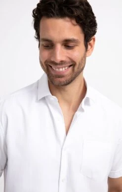 CHEMISE MANCHES COURTES COUPE CONFORT -Élégance Thiery Promos Boutique k chemises manches courtes coupe confort per l uomo BLANC o 48