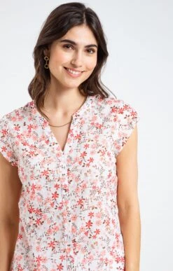 Chemisette Imprimée -Élégance Thiery Promos Boutique k chemisette imprimee armand thiery femme BLANC d1 48