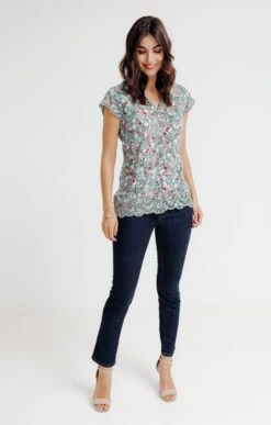 Chemisier Imprimé -Élégance Thiery Promos Boutique k chemisier imprime affinites VERT NIL o 69