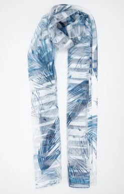 FOULARD LÉGER BANDE SATIN IMPRIMÉ