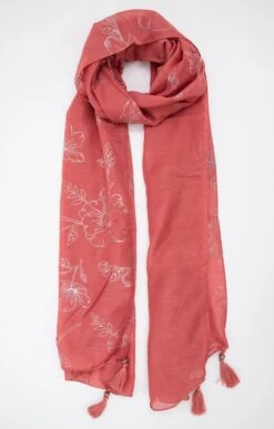 GRAND FOULARD IMPRIMÉ TISSÉ