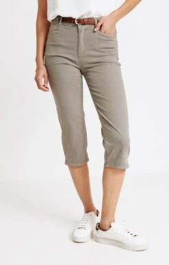 Pantalon Corsaire Avec Ceinture 7 Pantalon Corsaire Avec Ceinture -Élégance Thiery Promos Boutique k jump avec ceinture affinites KAKI CLAIR o 104