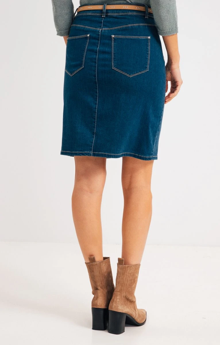 Jupe Denim Avec Poches Rabats 2 Jupe Denim Avec Poches Rabats – Image 2