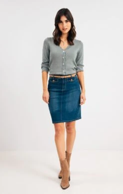 Jupe Denim Avec Poches Rabats