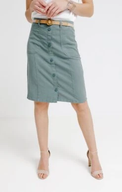 Jupe En Coton Et Tencel 6 Jupe En Coton Et Tencel -Élégance Thiery Promos Boutique k jupe en coton et tencel affinites TILLEUL o 229