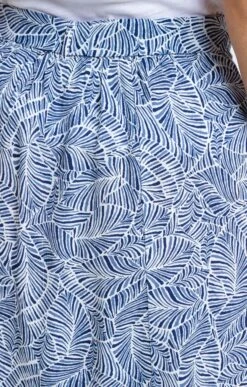 Jupe Imprimée Avec Ceinture -Élégance Thiery Promos Boutique k jupe imprimee courte armand thiery femme BLEU d2 45