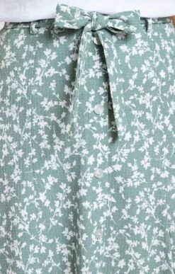 Jupe Plissée Imprimée -Élégance Thiery Promos Boutique k jupe plissee imprimee armand thiery femme VERT NIL d1 69