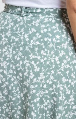 Jupe Plissée Imprimée -Élégance Thiery Promos Boutique k jupe plissee imprimee armand thiery femme VERT NIL d2 69