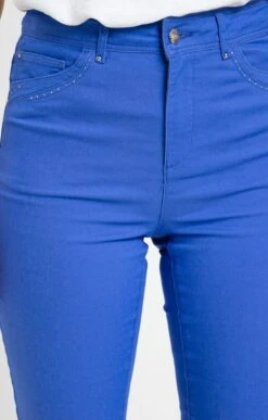 Pantacourt Avec Jeu De Surpiqures -Élégance Thiery Promos Boutique k pantacourt avec jeu de surpiqures affinites BLEU DUR d1 46