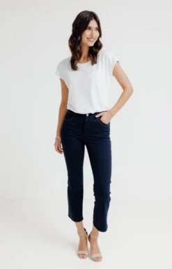 Pantacourt Bootcut En Coton