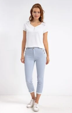 Pantacourt Rayures Blanc Et Ciel 11 Pantacourt Rayures Blanc Et Ciel -Élégance Thiery Promos Boutique k pantacourt rayures blanc et ciel affinites BLEU CIEL d3 60