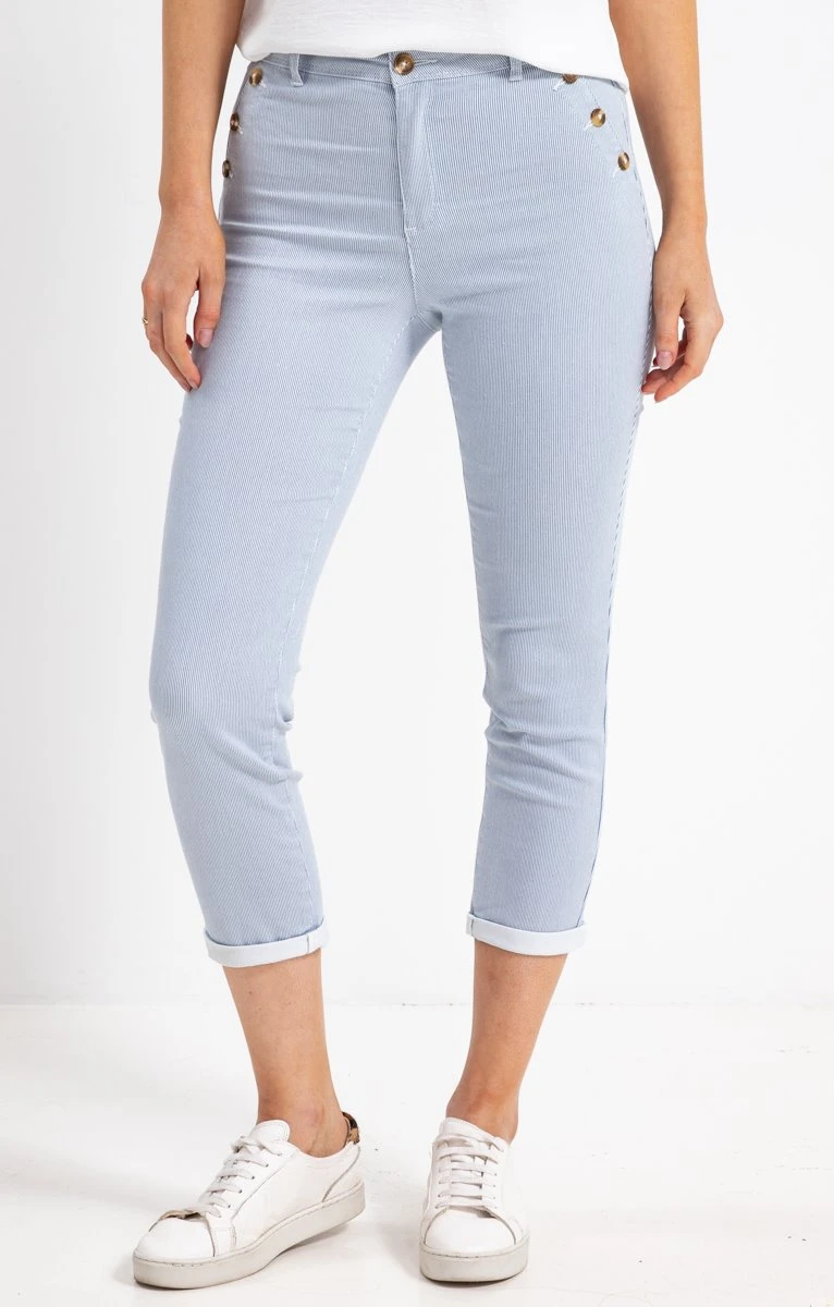 Pantacourt Rayures Blanc Et Ciel 3 Pantacourt Rayures Blanc Et Ciel – Image 3