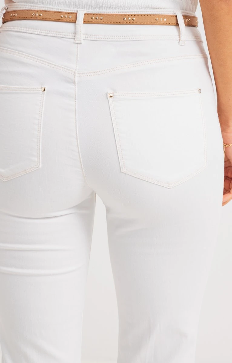 Pantalon Bootcut écru Avec Ceinture 5 Pantalon Bootcut écru Avec Ceinture – Image 5