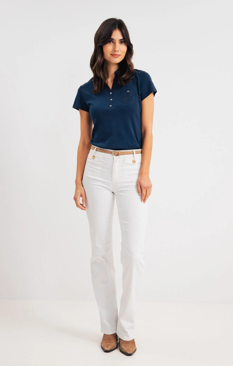 Pantalon Bootcut écru Avec Ceinture 1 Pantalon Bootcut écru Avec Ceinture