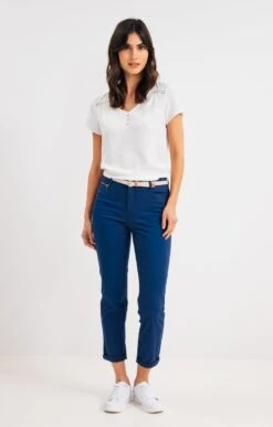 Pantalon Chino Droit Avec Ceinture