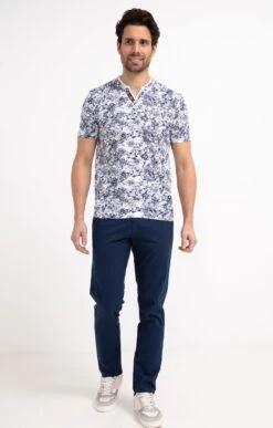 Pantalon Chino Imprimé Night -Élégance Thiery Promos Boutique k pantalon chino imprime night at company BLEU DUR o 46