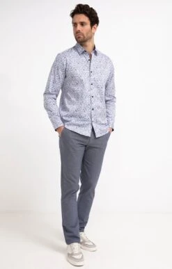 Pantalon Chino Imprimé Style -Élégance Thiery Promos Boutique k pantalon chino imprime style at company BLEU o 45