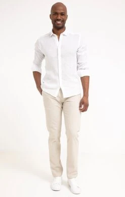 Pantalon Chino Léo -Élégance Thiery Promos Boutique k pantalon chino leo at company ECRU o 68
