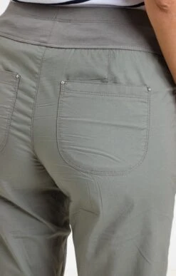 Pantalon Corsaire Avec Détail Strass -Élégance Thiery Promos Boutique k pantalon corsaire avec detail strass affinites KAKI CLAIR d2 104