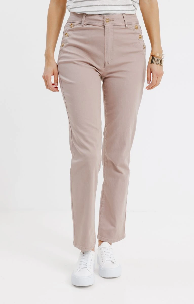 Pantalon Coton Avec Détail Pont 3 Pantalon Coton Avec Détail Pont – Image 3