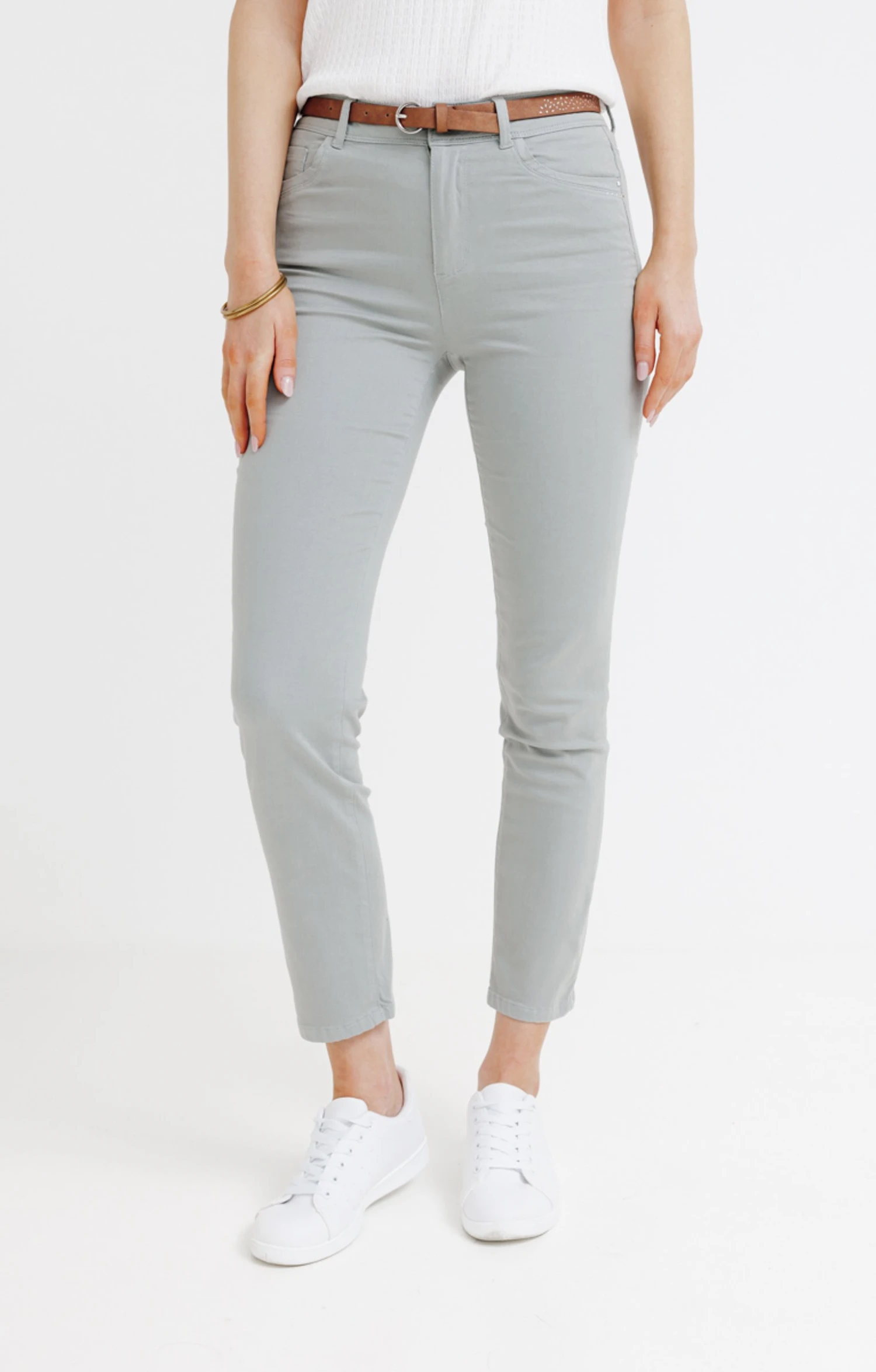 Pantalon Coton Couleur Avec Ceinture 3 Pantalon Coton Couleur Avec Ceinture – Image 3