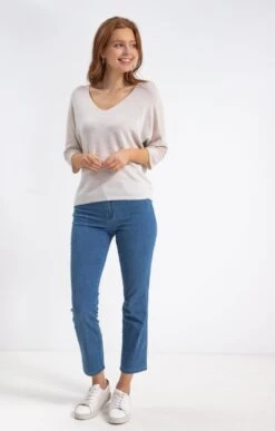 Pantalon Droit Avec Clous Carrés Poches