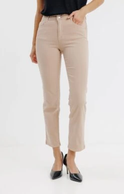 Pantalon Droit Avec Double Boutonnage -Élégance Thiery Promos Boutique k pantalon droit avec double boutonnage armand thiery femme BEIGE o 44