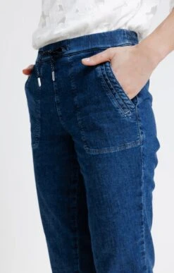 Pantalon En Jean Effet Jogging 7 Pantalon En Jean Effet Jogging -Élégance Thiery Promos Boutique k pantalon en jean effet jogging affinites BLEU d1 45