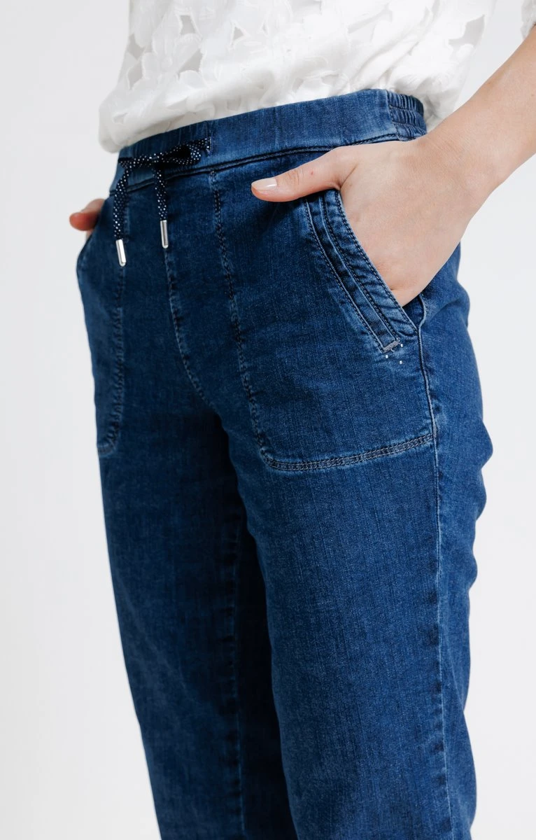 Pantalon En Jean Effet Jogging 4 Pantalon En Jean Effet Jogging – Image 4