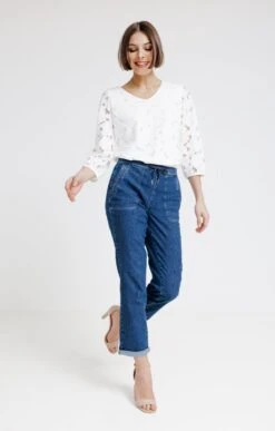 Pantalon En Jean Effet Jogging