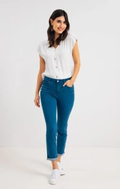 Pantalon Jean Slim Avec Boutons