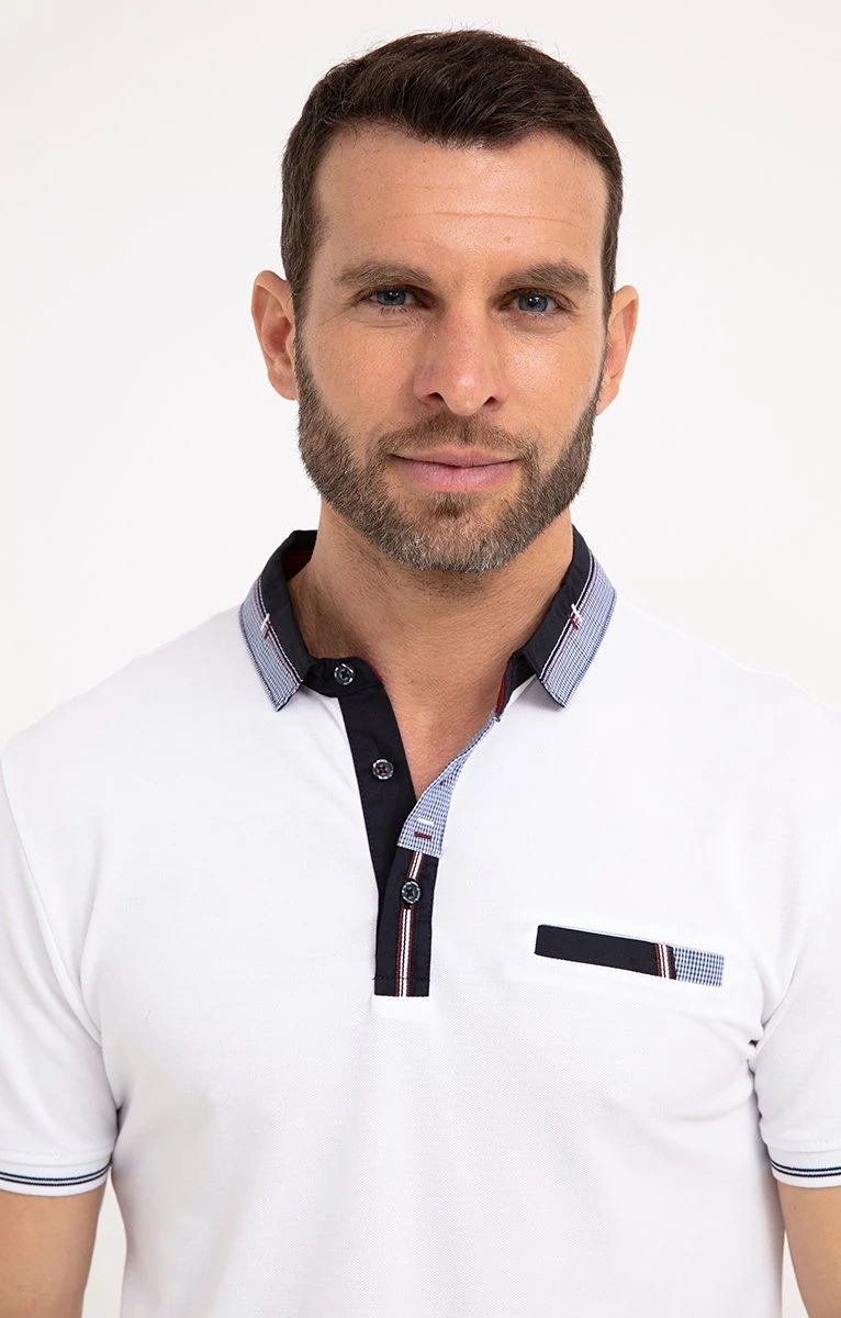 Polo Manches Courtes Blanc 3 Polo Manches Courtes Blanc – Image 3